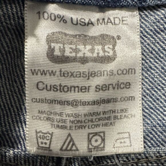 Texas Jeans USA Men’s 32X32 Straight Leg Denim Blue Made In USA Western Ranch - Picture 4 of 9